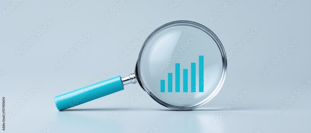 Poster analyzing business growth trends through data visualization office environment infographic content c