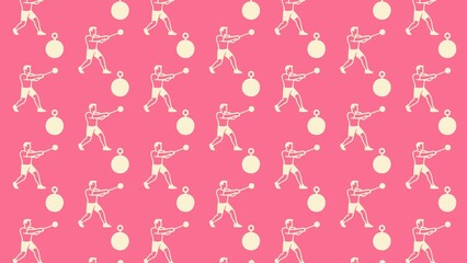 Hammer throw ,athletics vector pattern multicoloured