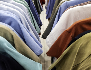 Shirts in a market shop beauty