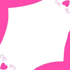 pink frame with hearts