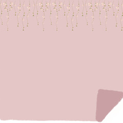 Elegant Pink Floral Design Delicate Blossoms and Vines Background