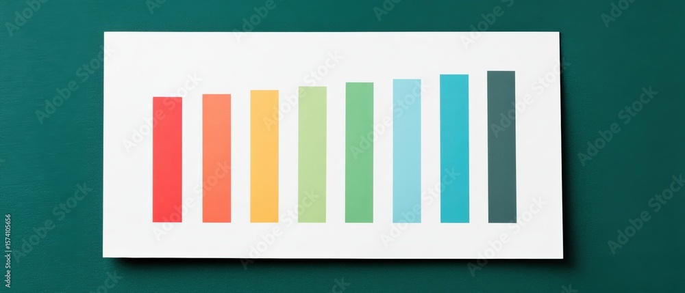 Poster colorful vertical bars art display modern gallery graphic design minimalist environment straight-on 