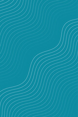 Abstract background with lines and waves. Standard poster size. Element for design isolated. Vector background for brochure, booklet, flyer. Turquoise gradient. Blue color 