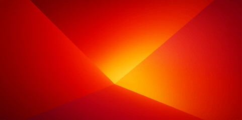 Vibrant red and orange abstract geometric background with dynamic gradient light
