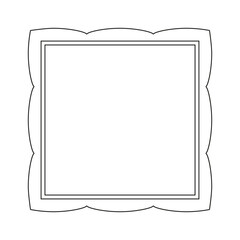 The frame is square and decorative on a white background