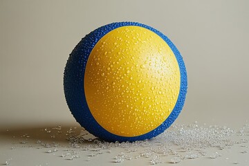 Yellow Ball with Blue Border
