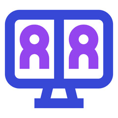 business two tone icon set