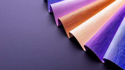 Assorted colorful white acrylic sheets in gradient hues arranged in a fan pattern perfect for design and art projects. Vibrant acrylic panel collection showcasing a spectrum of shades