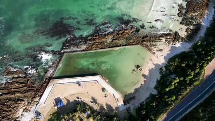 Aerial View of Sparks tidal pool, Gordons Bay, South Africa. - Powered by Adobe
