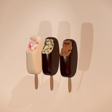 3 flavour ice creams