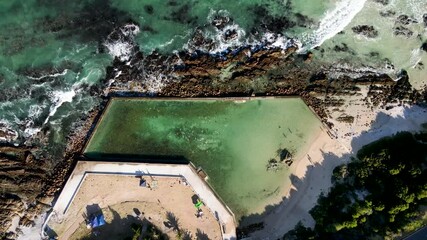 Aerial View of Sparks tidal pool, Gordons Bay, South Africa. - Powered by Adobe