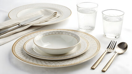 table setting with plates and cutlery