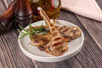 Delicous Grilled square rib of lamb