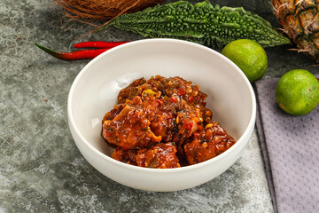 Asian cuisine - Chicken Manchurian with gravy