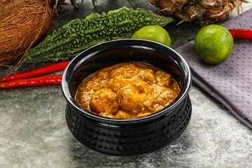 Indian prawn masala with spices