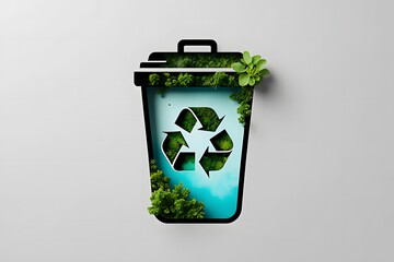 Eco Conscious Recycling Symbolism Nature and Sustainability Depiction Minimalist Design