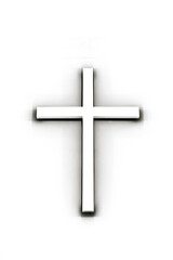 A white glowing church cross light on wall