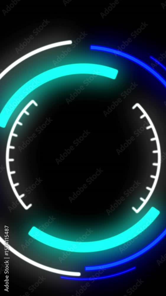 Poster animation of scope scanning on black background