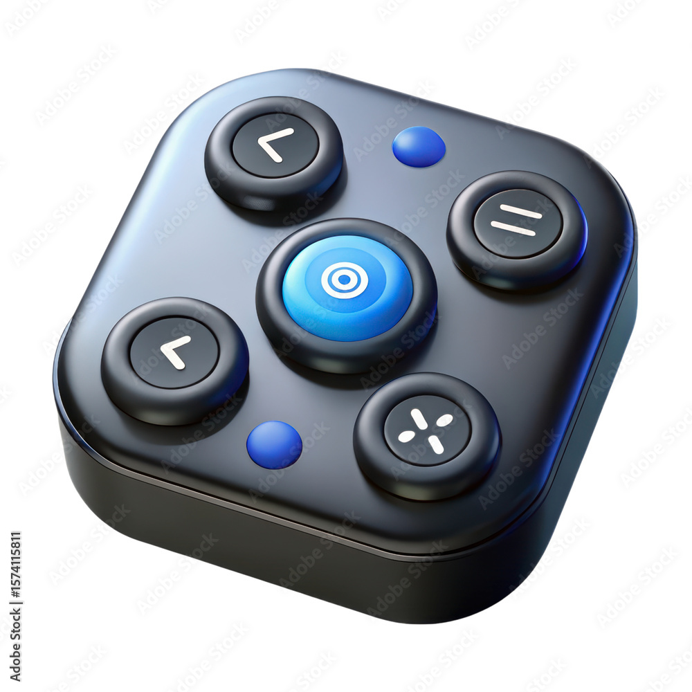 Poster high quality 3d rendering icon of car entertainment system controls land transportation isolated on 