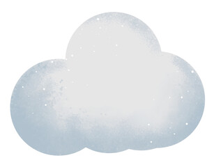 Watercolor illustration of a cloud. Cute pastel cloud on white background for printing poster for kids
