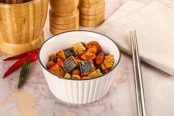 Japanese snack - Chili mame arare cracker