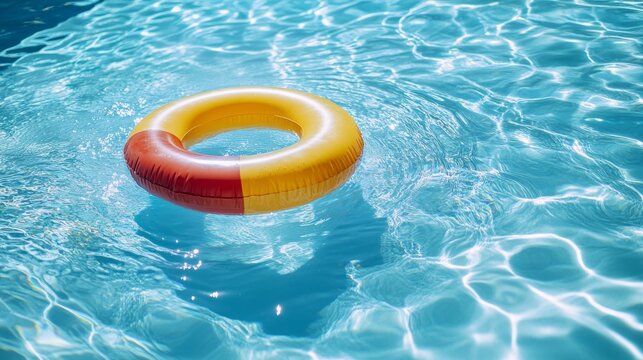 Swimming ring in summer swimming pool