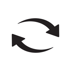Transaction or exchange arrows symbol. simple vector illustration element for business theme and logo. environment sustainable logo.