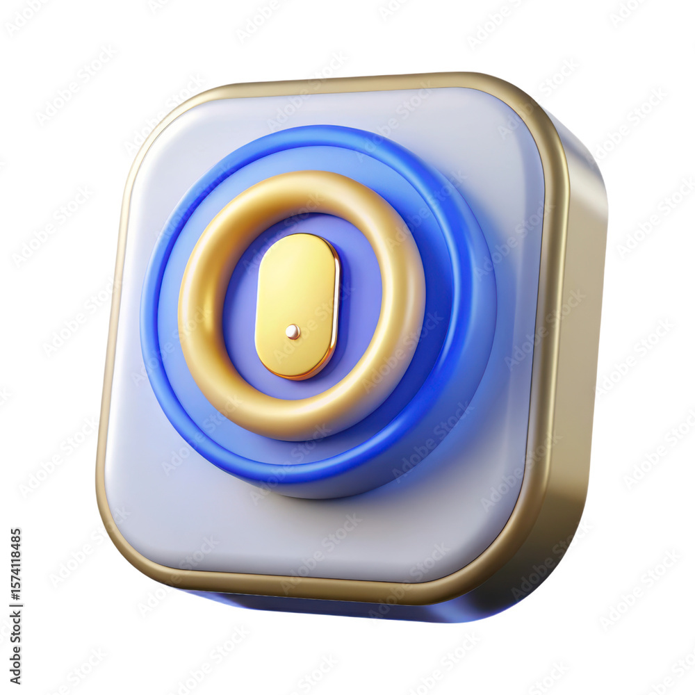 Fototapete stylish land transportation isolated on white background in 3d rendering icon,showing a circular des