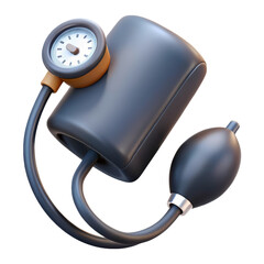 Stylized blood pressure monitor medical device high quality 3d rendering icon medical equipment healthcare diagnostic tool isolated on white background health checkup essential isolated