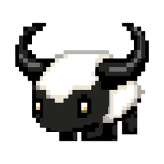 Obraz premium Pixel black acursor logo pixelated animal white vector