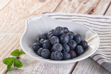 Raw ripe sweet and juicy blueberry