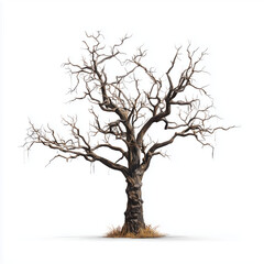 Fototapeta premium Majestic Bare Tree, A Symbol of the Wild , white background cut out PNG