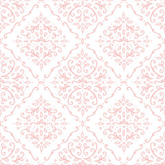 Vintage romantic sweet and charming pink cottagecore shabby chic seamless pattern repeatable for print background fabric textile cards backdrop in folk art decorative illustration style