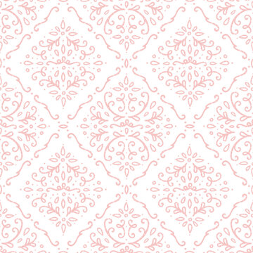 Vintage romantic sweet and charming pink cottagecore shabby chic seamless pattern repeatable for print background fabric textile cards backdrop in folk art decorative illustration style