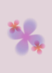 Diffused Blurry Aesthetic Gradient Floral Background