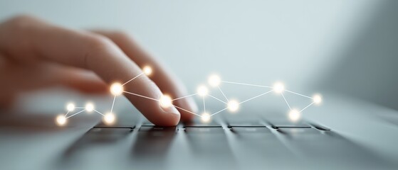 Innovative technology interaction office environment digital content modern workspace close-up view connectivity concept