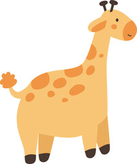 Cute Giraffe Childish Vector Illustration