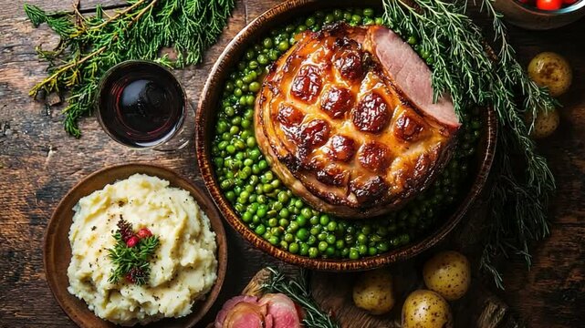 ham and pease pudding english dish video