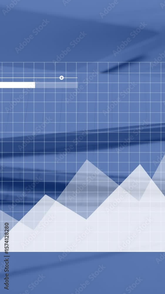 Aufkleber animation of statistical data processing against pencil, diary and mouse on office desk