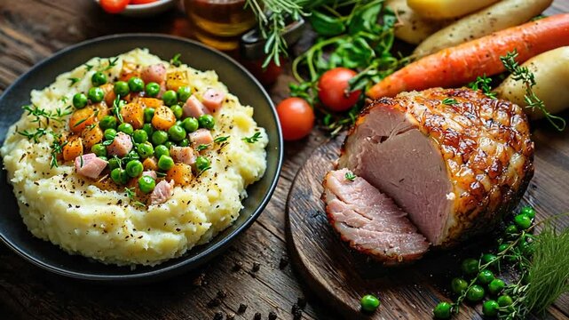ham and pease pudding english dish video