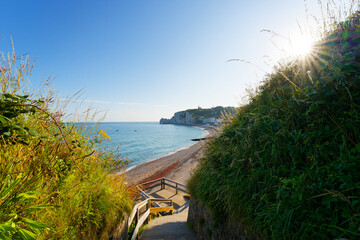 Etretat beach in Normandy coast