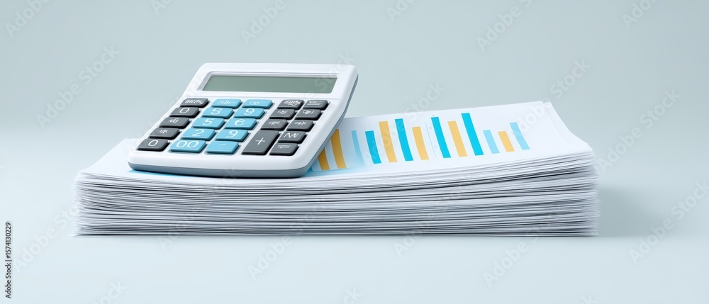 Poster calculating success financial analysis office space business document professional environment overh