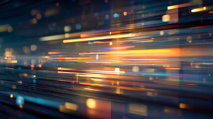 An abstract digital artwork captures vibrant light streaks in motion, symbolizing high-speed data flow and futuristic network communication against a dark background.