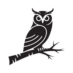 owl sitting on branch