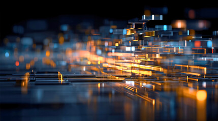 An abstract digital artwork captures vibrant light streaks in motion, symbolizing high-speed data flow and futuristic network communication against a dark background.