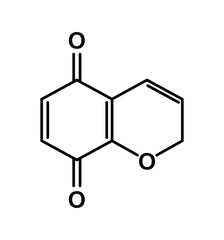 Chemical structure of Benzo[2,3-b]pyran-5,8-dione (Pyranobenzoquinone) 