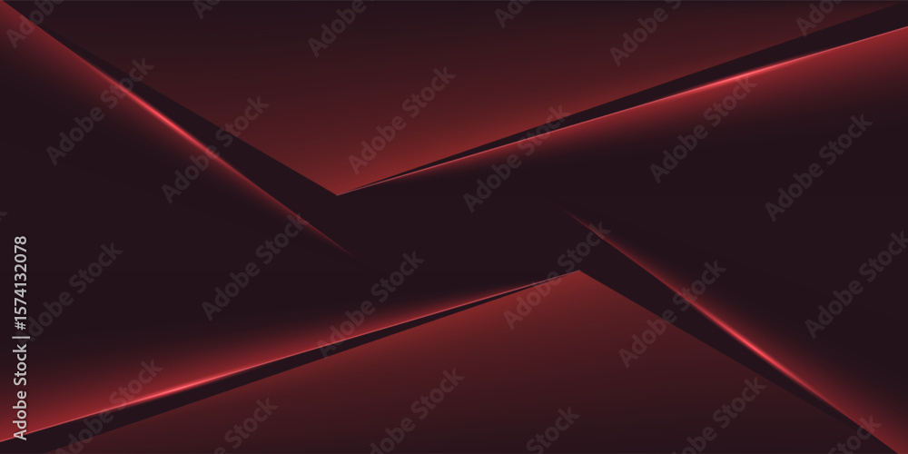 Poster elegant background vector illustration with modern red polygons.