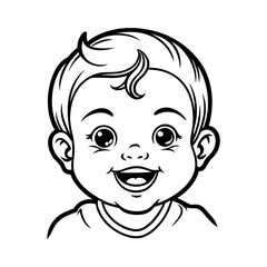 boy face vector illustration