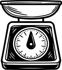 kitchen scale vector illustration