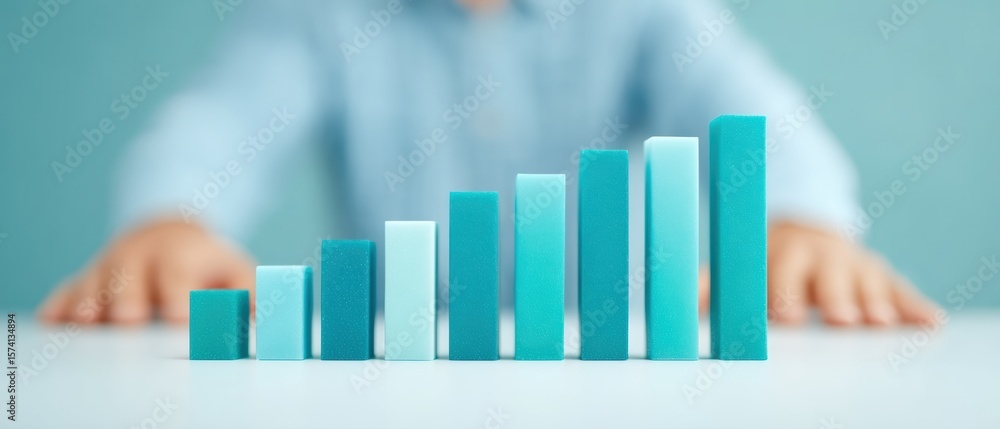 Poster business growth analysis office environment graph visualization indoor space close-up view performan